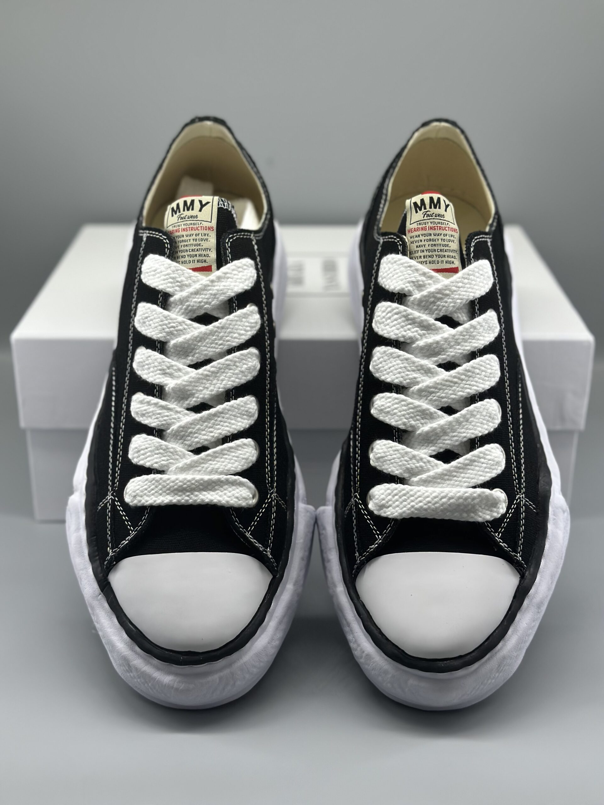 Maison Mihara Yasuhiro Peterson OG Sole Canvas Low Black A05FW702