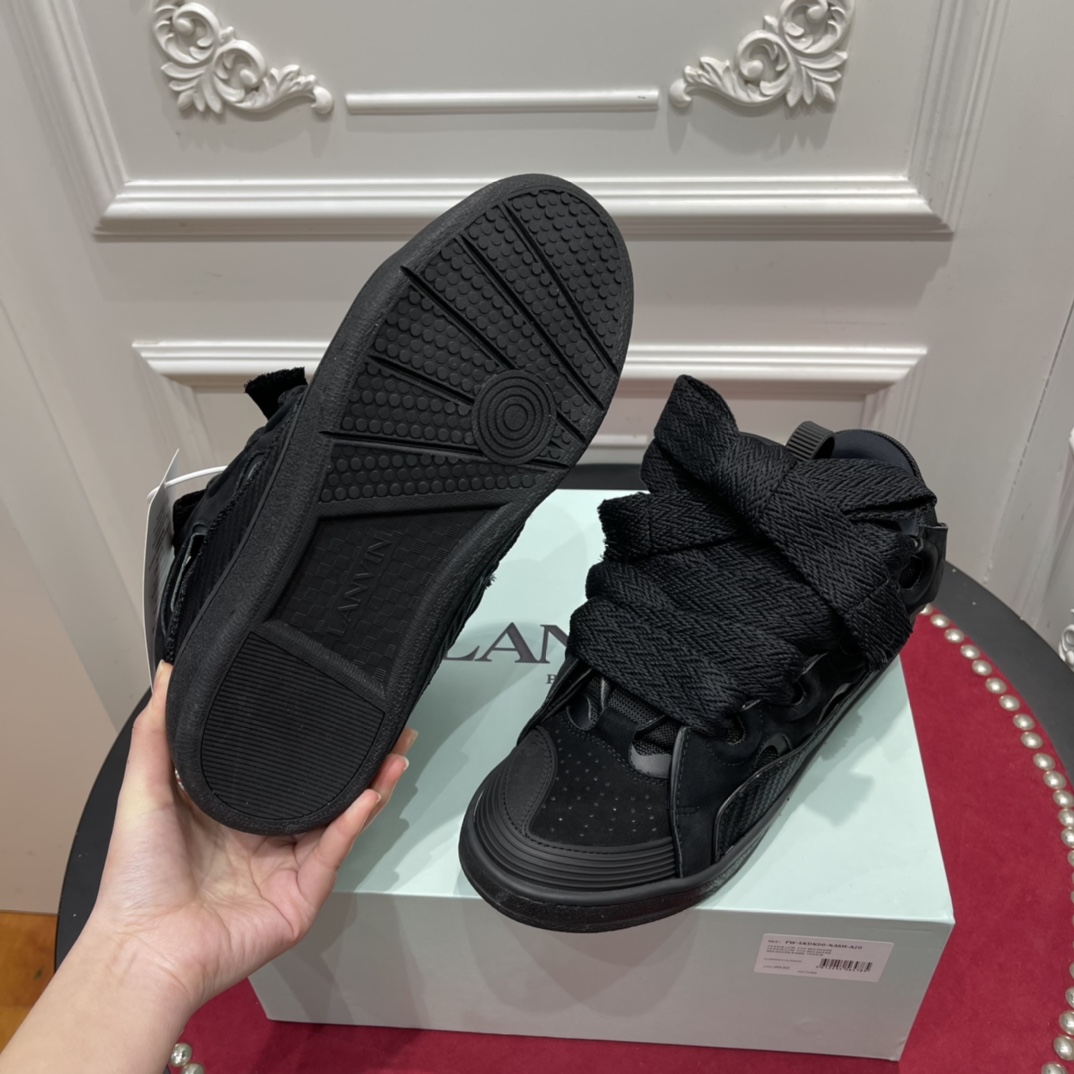 Lanvin Curb Sneaker Black FUSKDK12DRAGP25