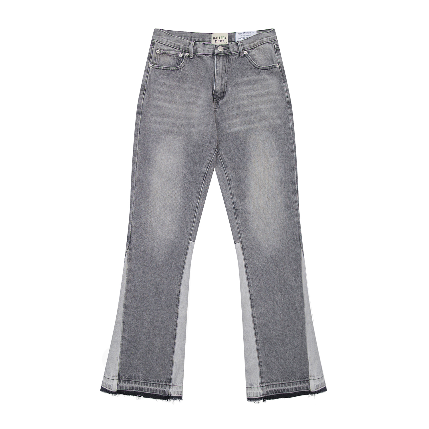 Gallery Dept. Splash Ink Ripped Washed Grey Jeans YC00120