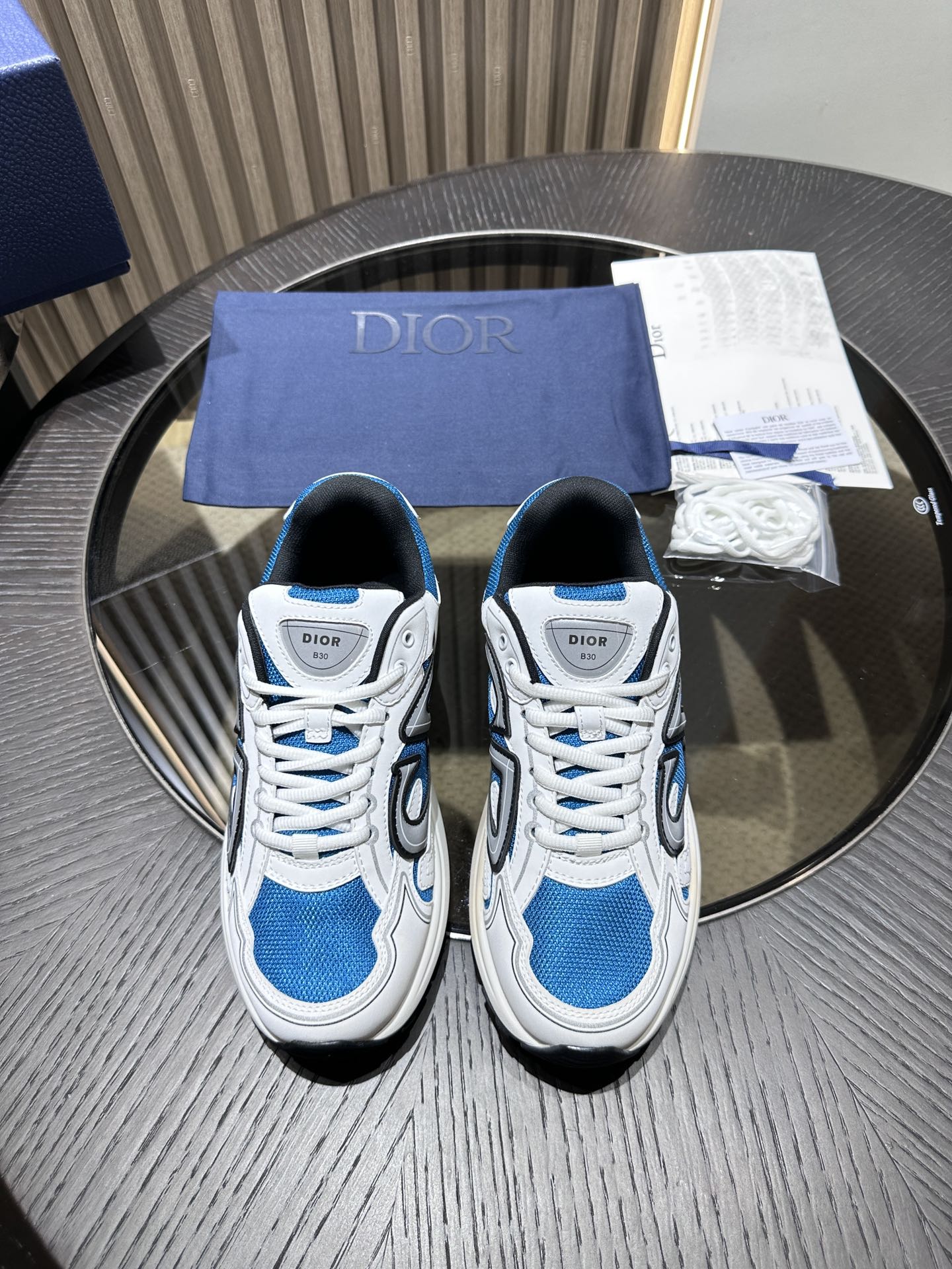 Dior B30 Blue Mesh White Technical Fabric 3SN279ZRD-H065